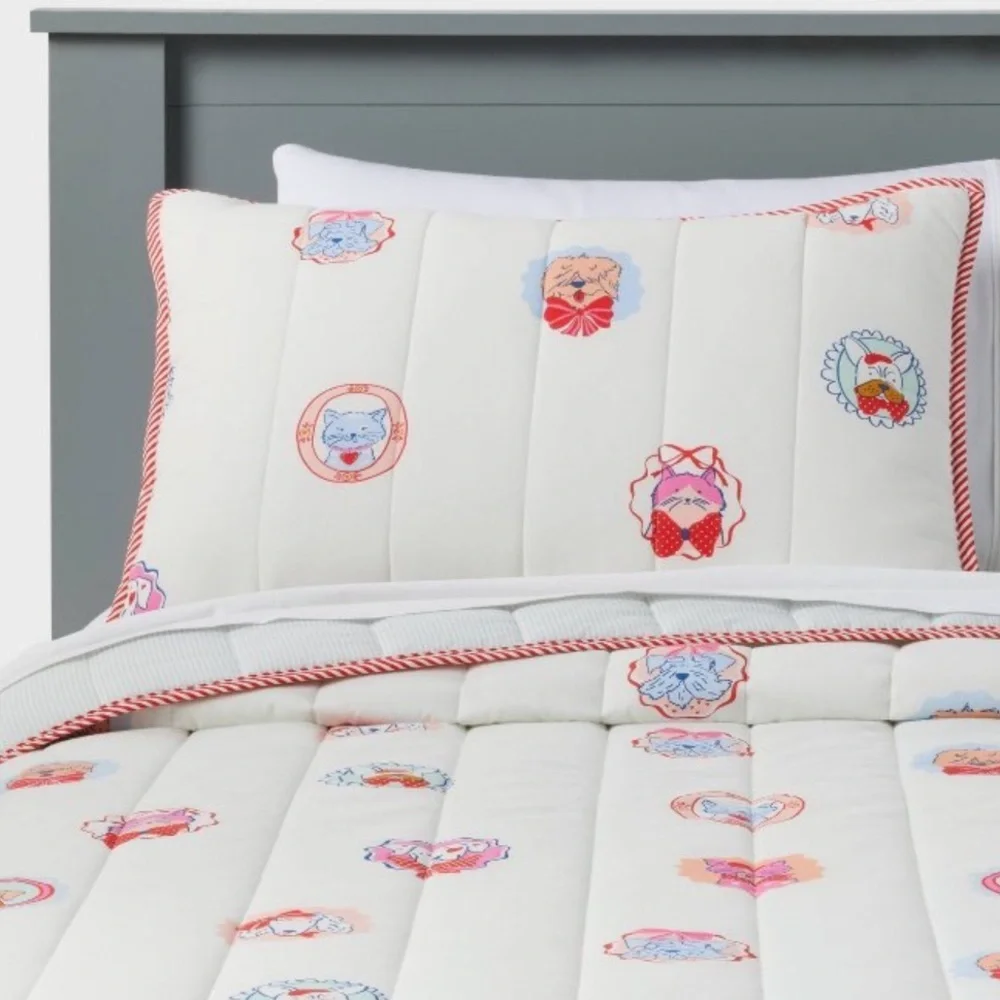 Patisserie Pet Shoppe Kids' Quilt Set - full/queen new